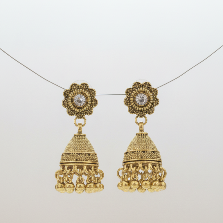Glow Gold-Plated Jhumka Earrings