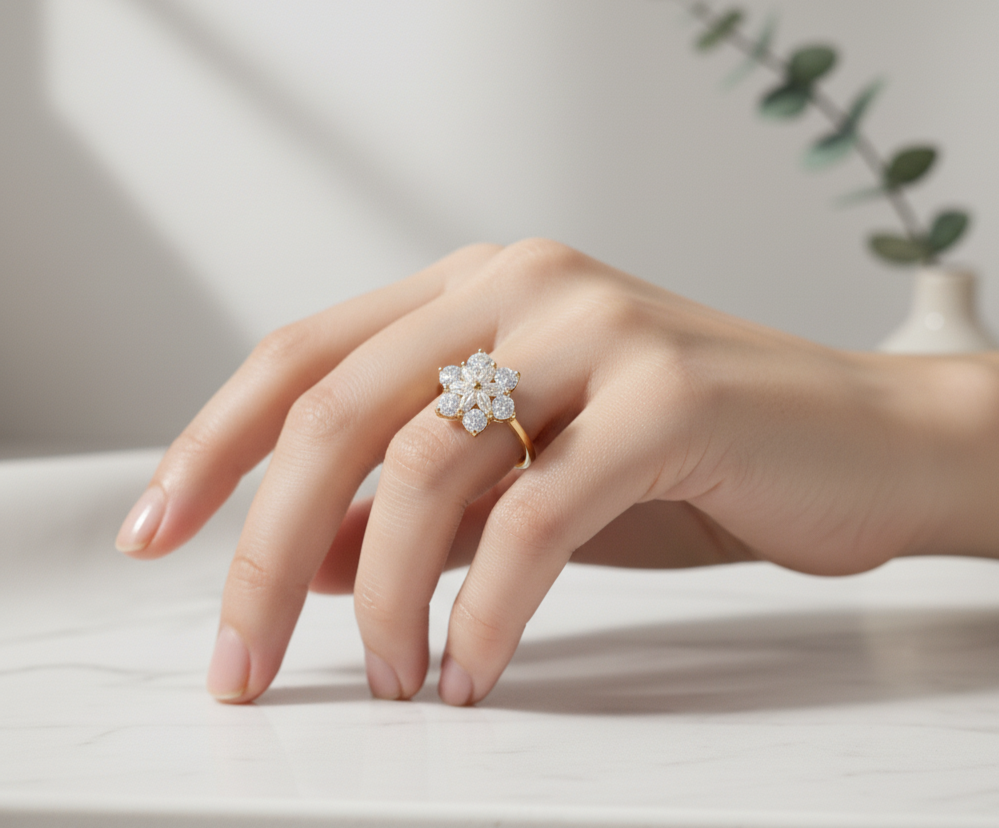 Petal Glow Adjustable Ring