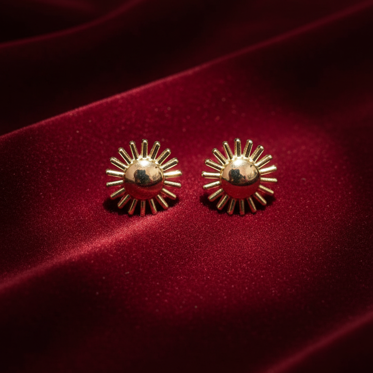 Golden Sunburst Studs