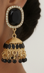 Elegant Black Jhumky