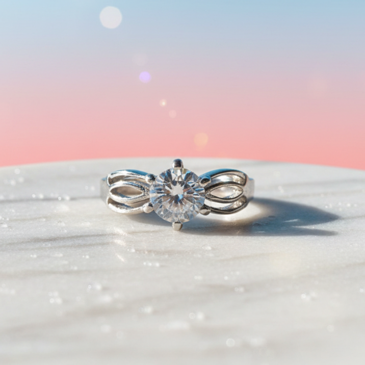 Graceful Bloom Silver Ring