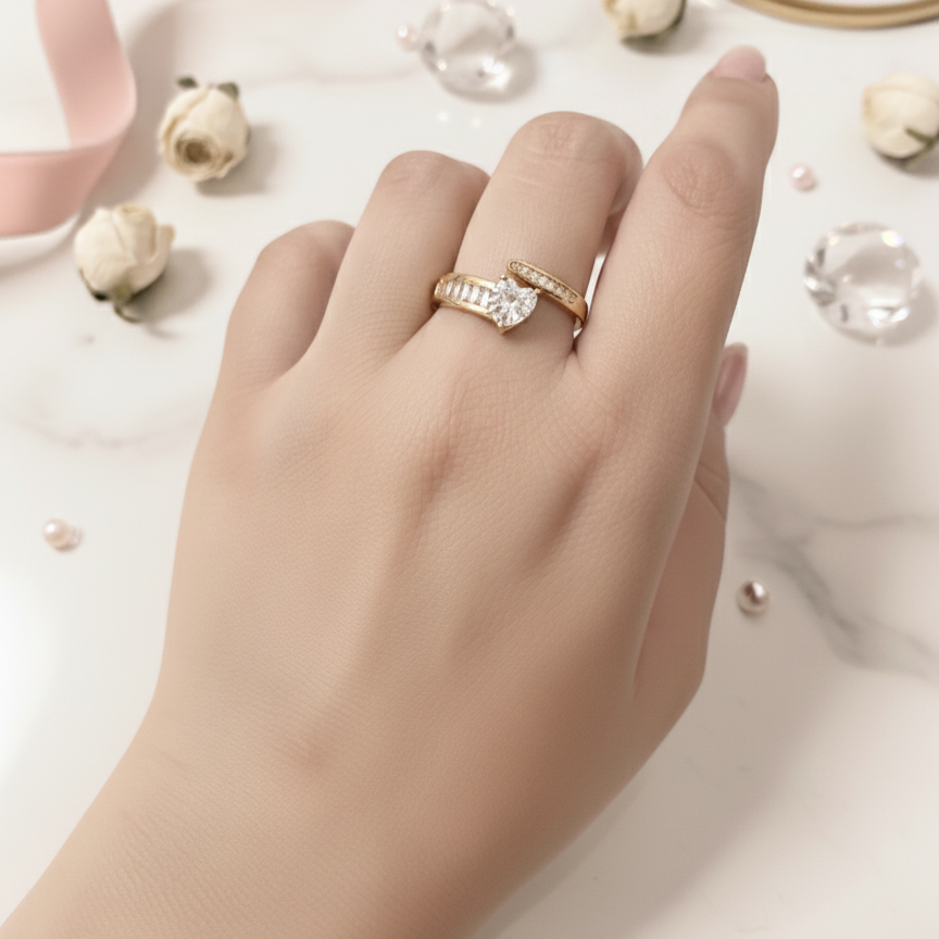 Zirconia Heart Ring