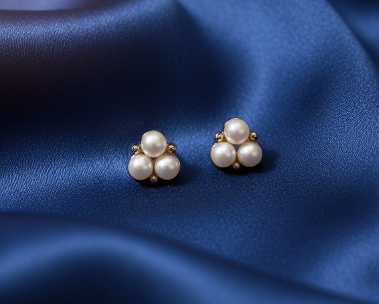 Elegant Pearl Cluster Studs