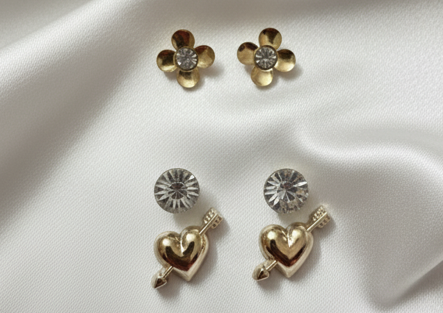 Trendy 12-Pair Earring Set – Mixed Style Fashion Collection