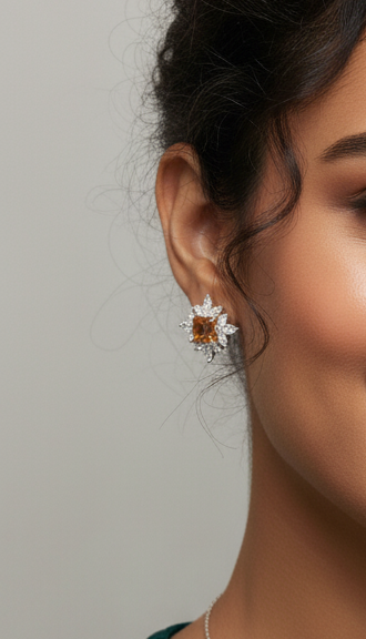 Rosemary Brown Stone Locket Set