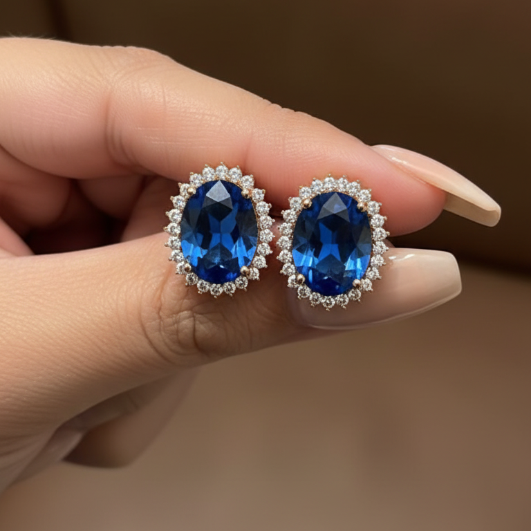 Geometric Square Stud Earrings