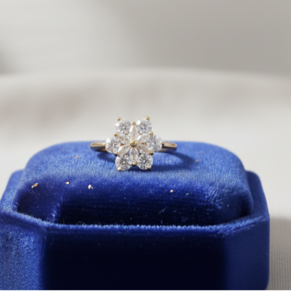 Petal Glow Adjustable Ring