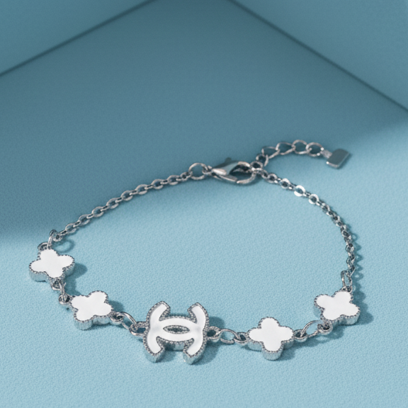 Elegant Clover & Charm Bracelet