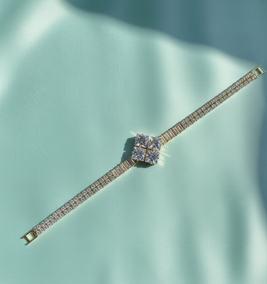 Square Crystal Bracelet Collection