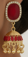 Ruby Radiance Red Jhumka