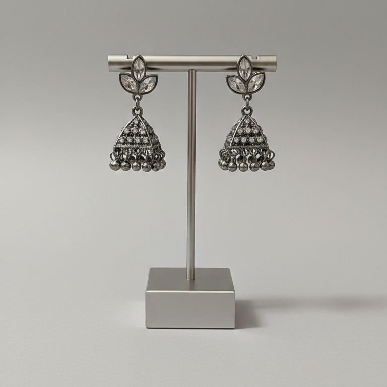 Leaf Jhumka Earrings