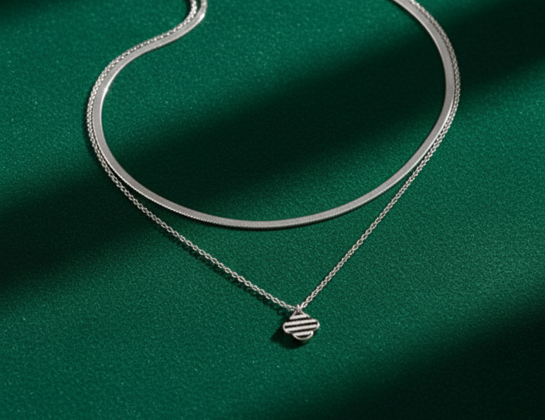 Four-Flower Pendant Necklace – Available in Gold & Silver