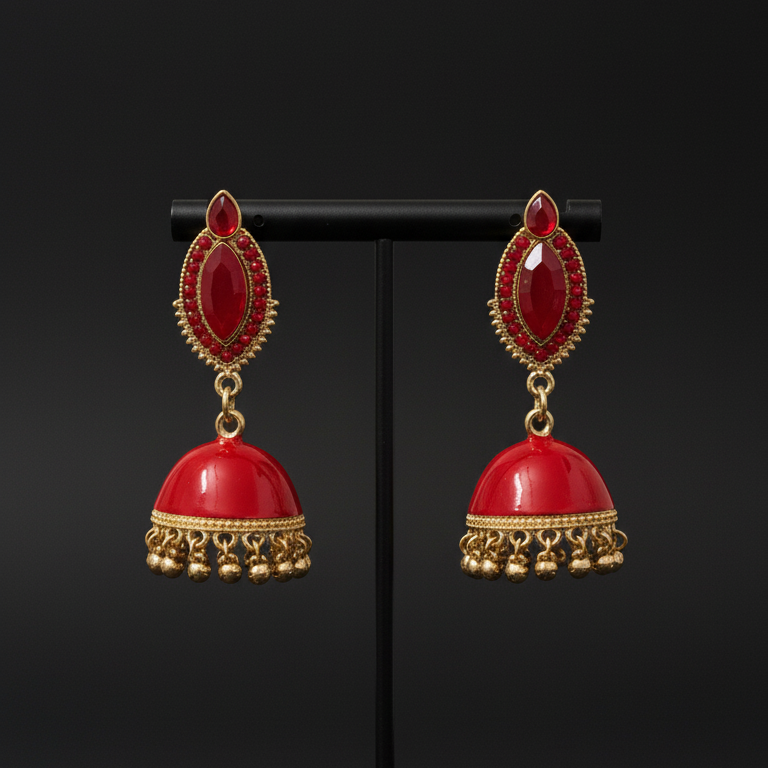 Blue, Green & Red Jhumka