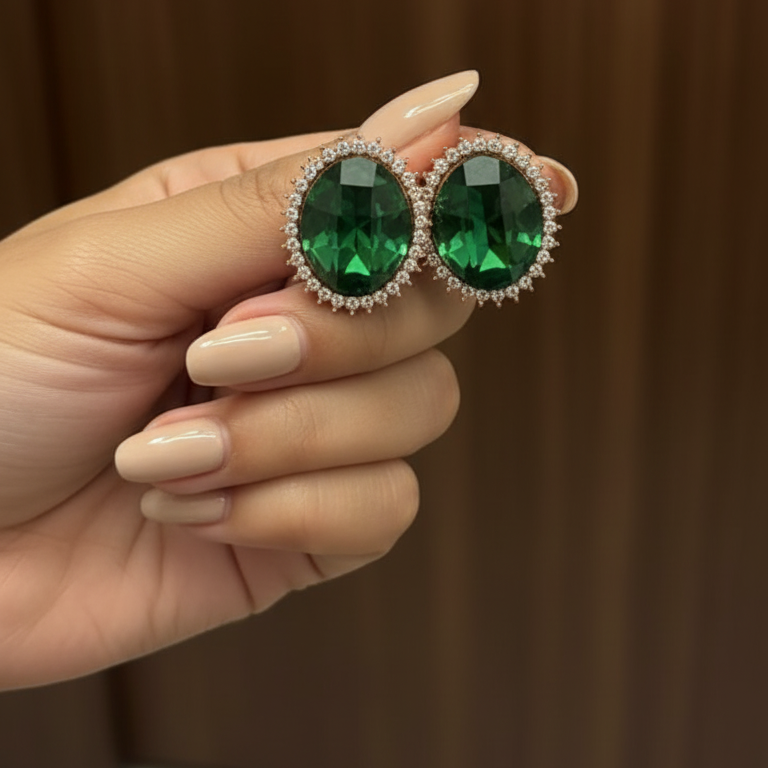 Geometric Square Stud Earrings