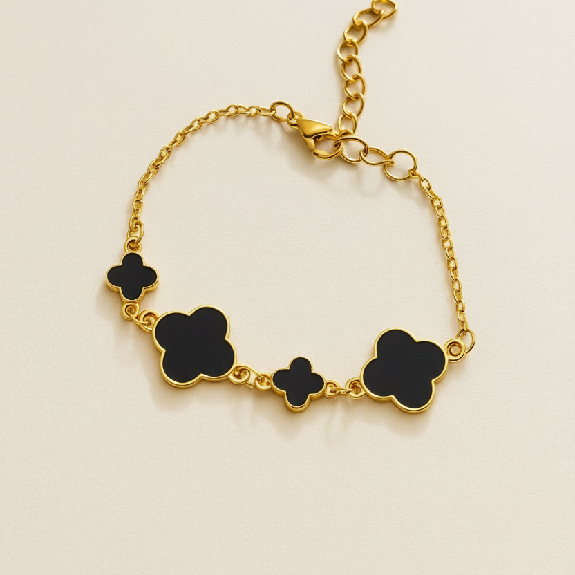 Black Clover Charm Bracelet