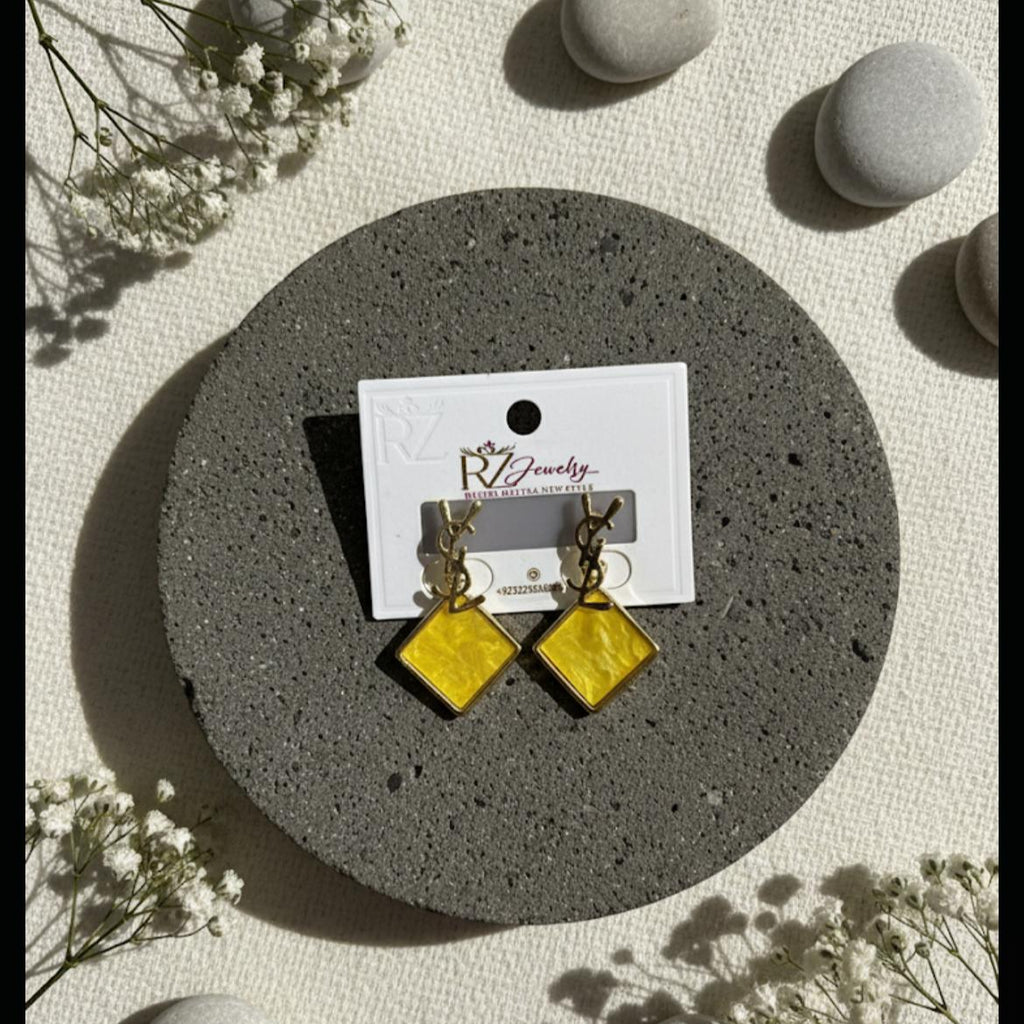 Luxury Square Stone Earrings