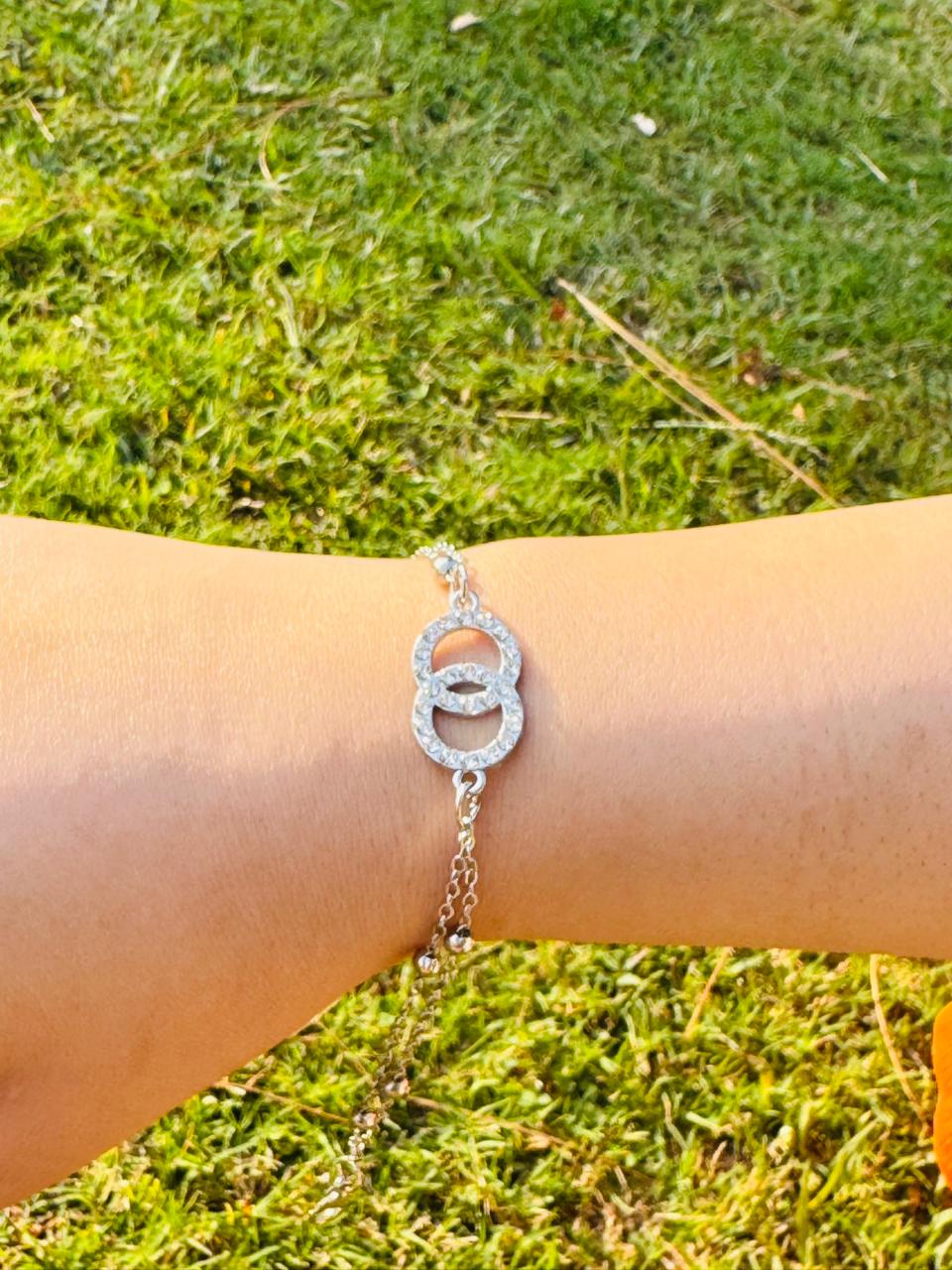 Double Circle Silver Bracelet