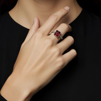 Red Zircon Ring