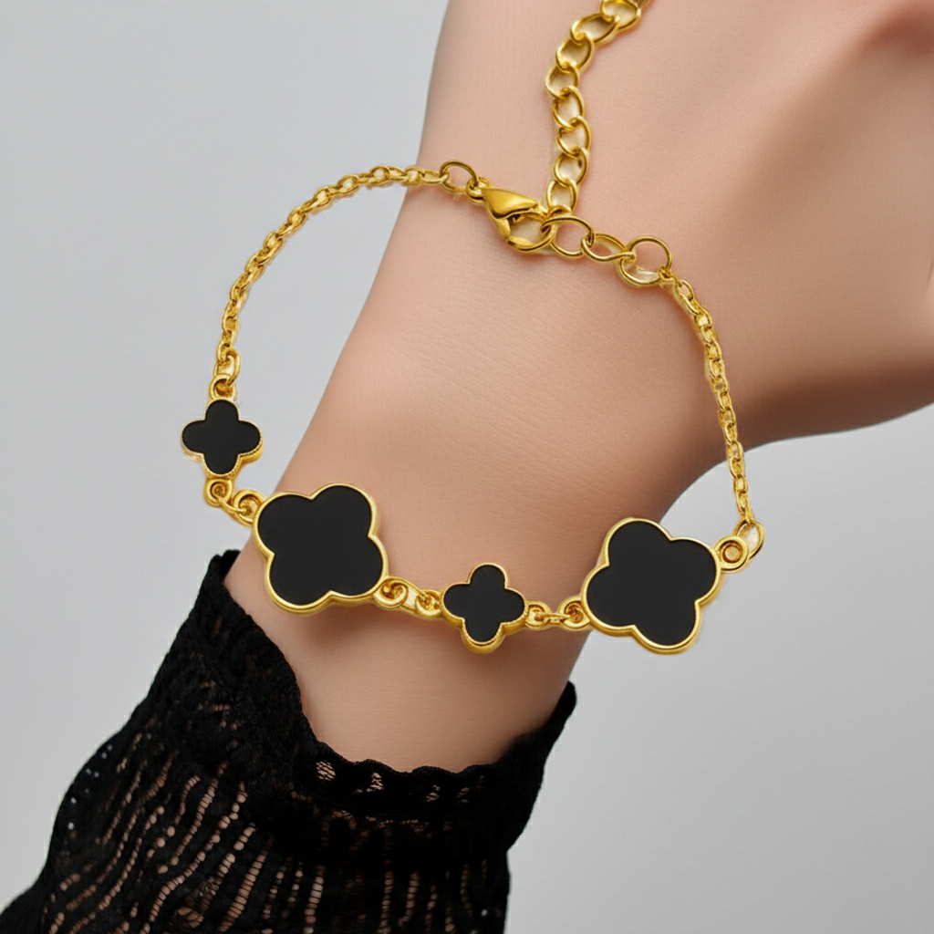 Black Clover Charm Bracelet